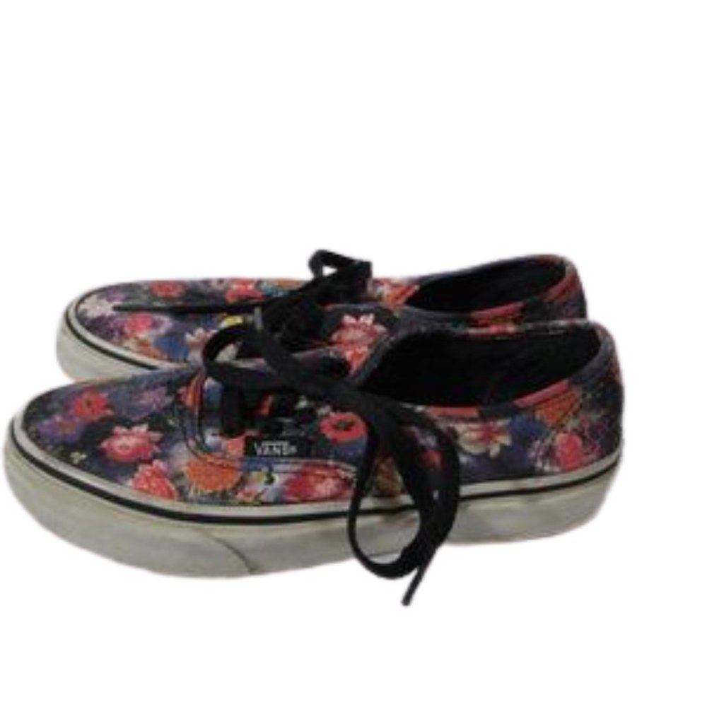 Vans Floral Lace Up Sneakers Kids Size 3 Galaxy